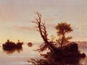 Thomas Cole American Lake Scene painting